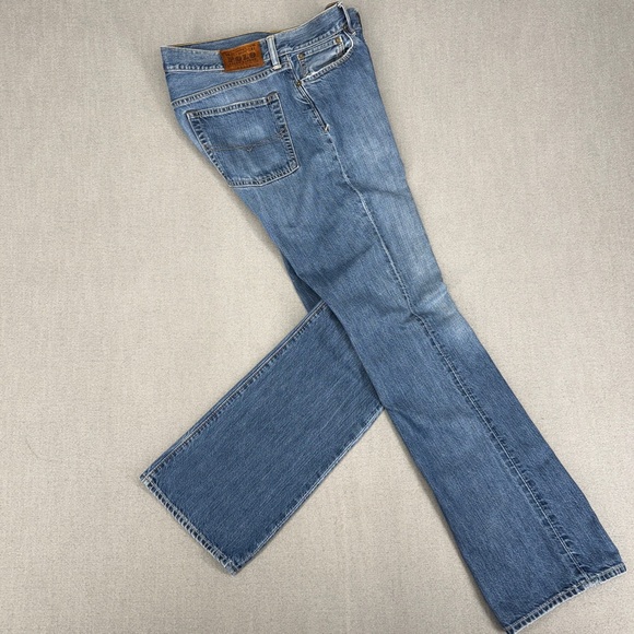Polo Ralph Lauren Men’s 34x34 Jeans 750 Bootcut Medium Blue Denim RL PRL Faded - Picture 1 of 13